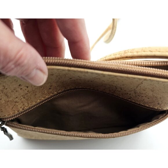 JA Natural Cork Crossbody Hand Bag Purse - Made in Portugal - Picture 5 of 6